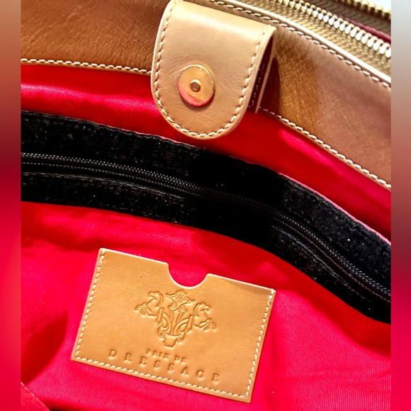 Prix De Dressage Brown leather with cream trim shoulder bag/handbag - Picture 11 of 12